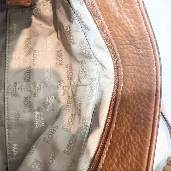 Michael Kors Brown Leather Charm Tassel Medium Satchel - Picture 13 of 13
